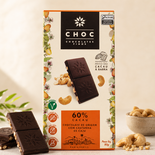 Barra Choc 60% Cacau C/ Castanha