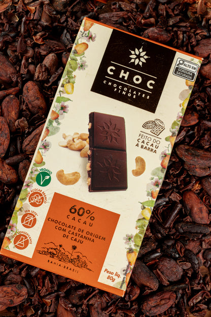 Barra Choc 60% Cacau C/ Castanha