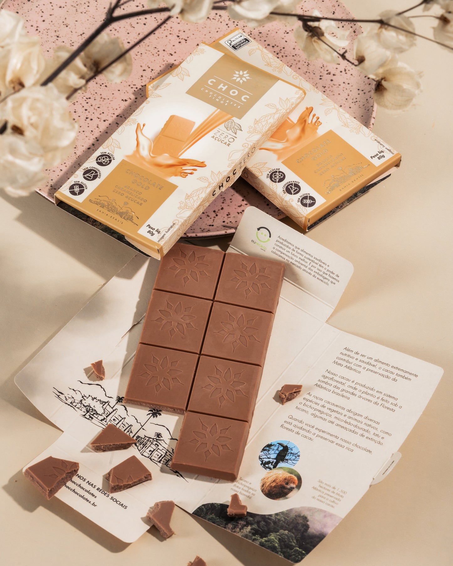 Barra Choc Branco Caramelizado